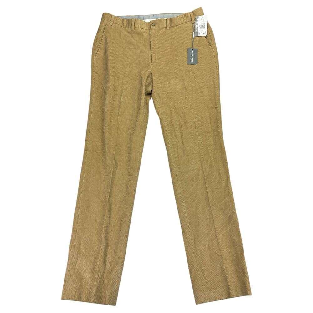 Michael Kors Mens Marica Modern Fit Corduroy Pants Camel Tan 36x34